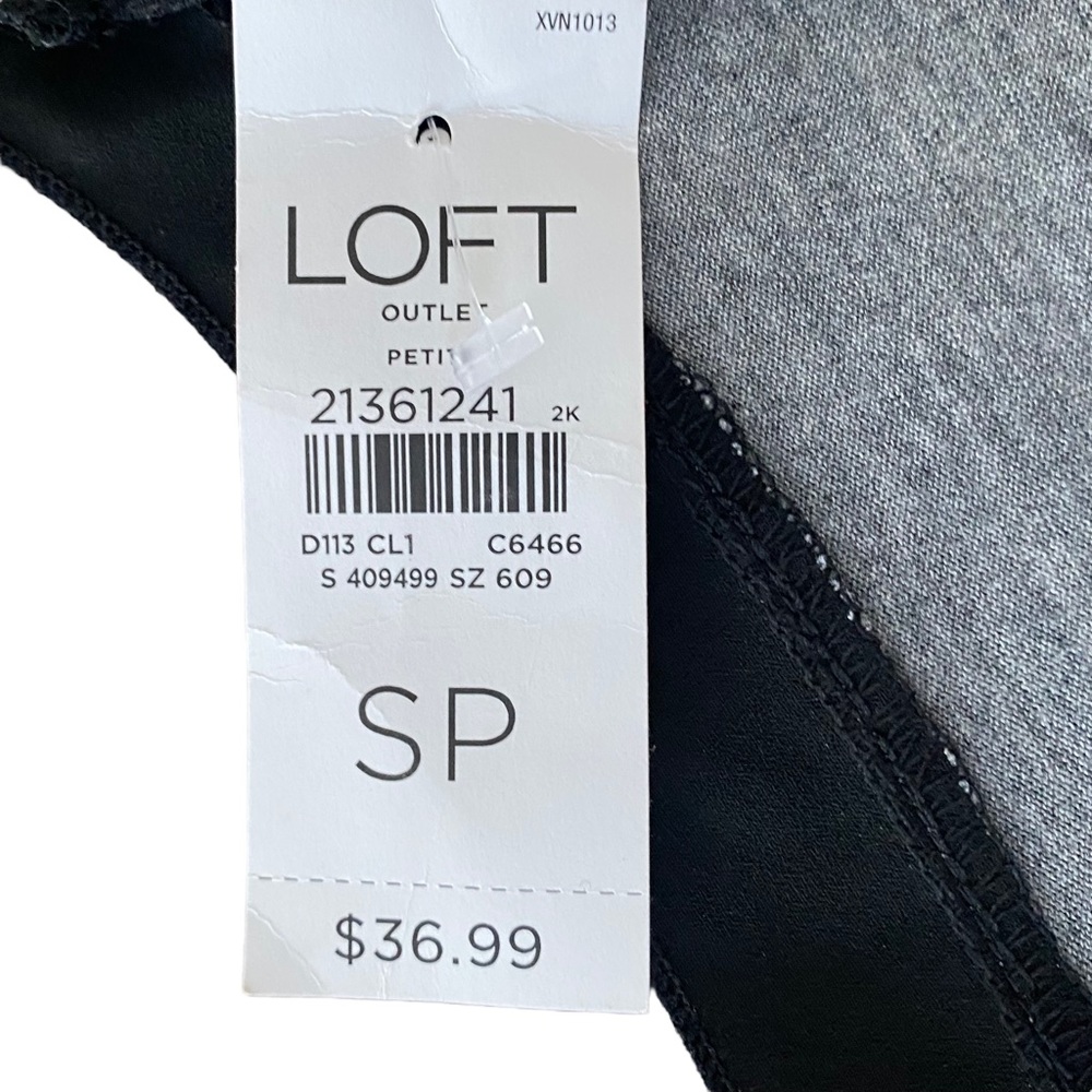 Loft NEW Black and Grey Sleeveless Tank Blouse Petite Small - Picture 10 of 14